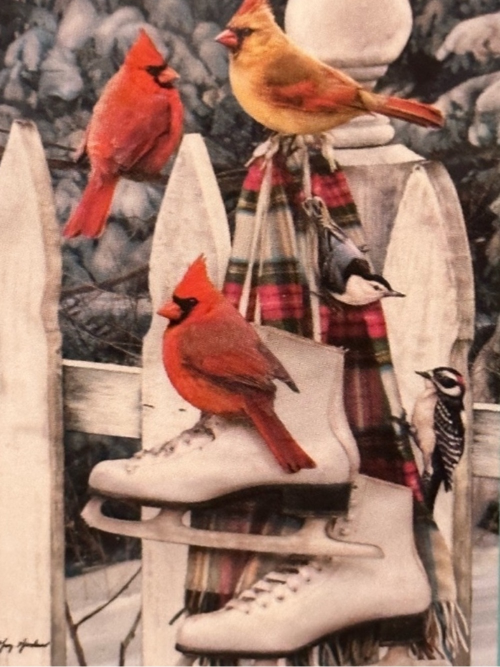 Winter Cardinals Art Garden Flag~12.5 x 18~NEW!